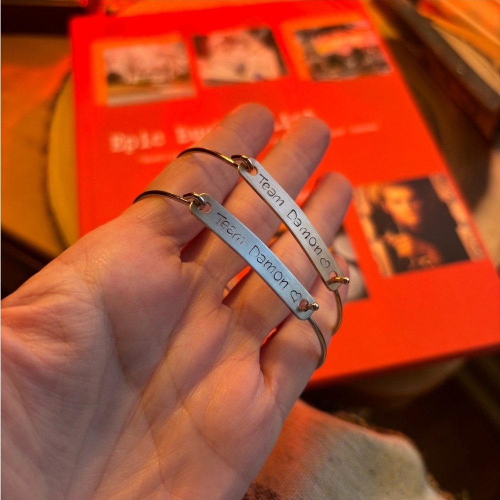 NEW Damon TVDu Team Damon bangle bracelet custom hand stamped men woman kids